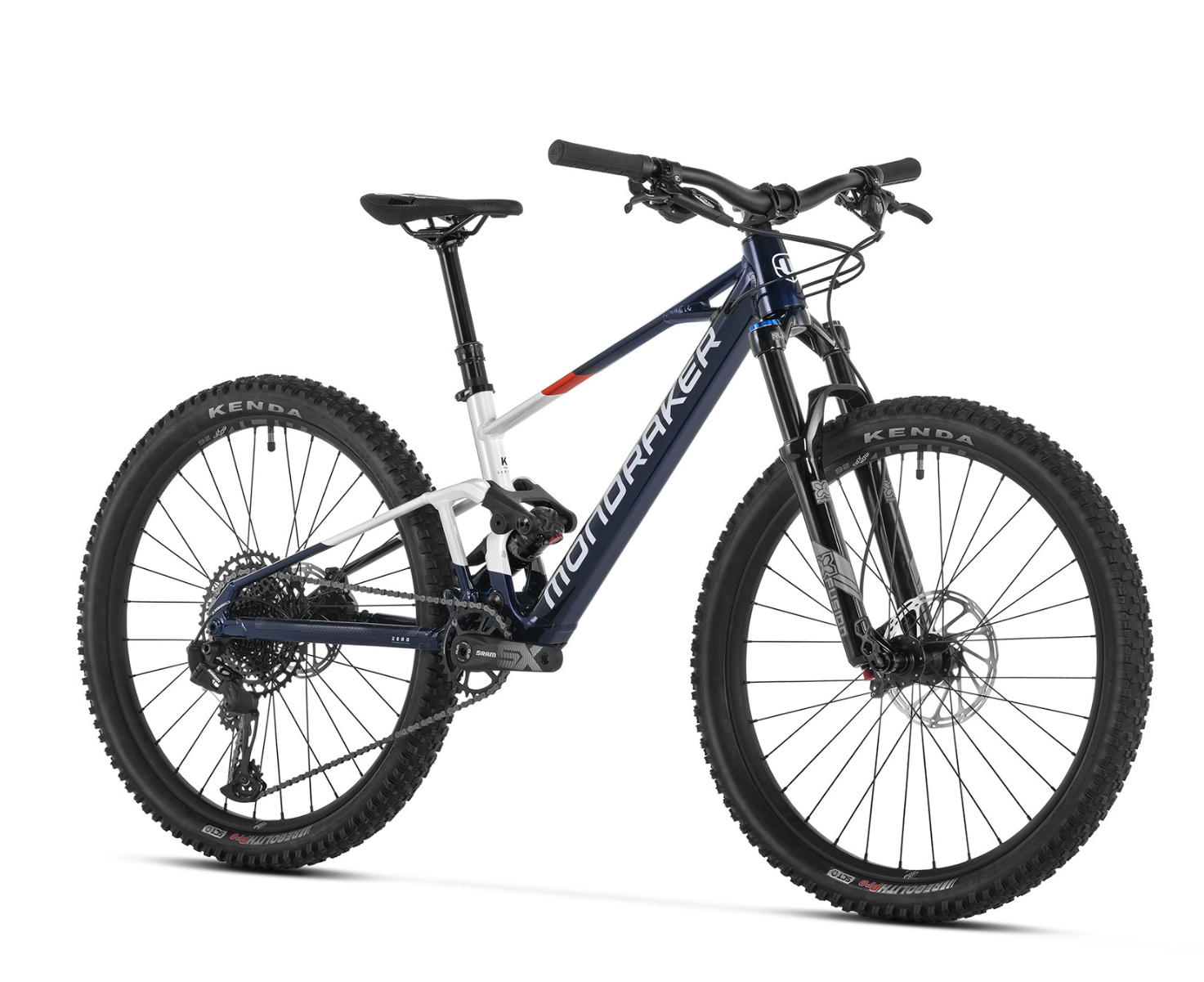 MONDRAKER F-Trick 26" | Vélo Enfant Tout-Suspendu | Bleu / Blanc – Image 2