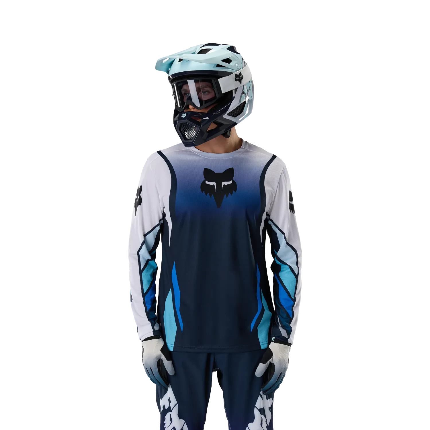 MAILLOT FOX RANGER FOUNDRY MANCHES LONGUES | BLEU MINUIT – Image 3